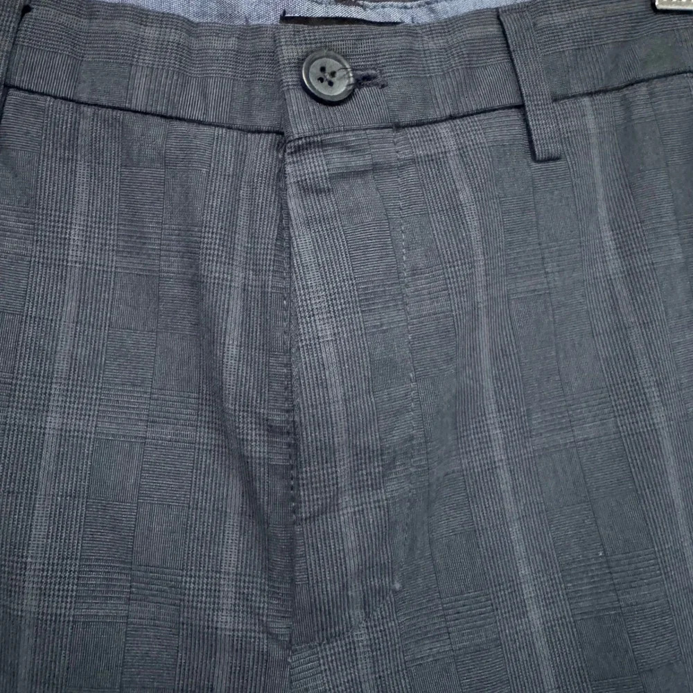 Banana Republic Aiden Fit Chinos Mens 33x32 Grey Excellent Windowpane Plaid Pant